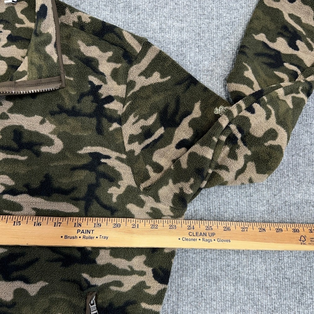 Peter Millar Jacket Men L Olive Branch Camo Micro Shearling Fleece Full Zip Golf - Picture 6 of 13